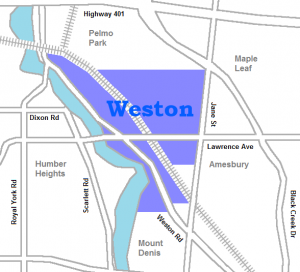 Map of Weston